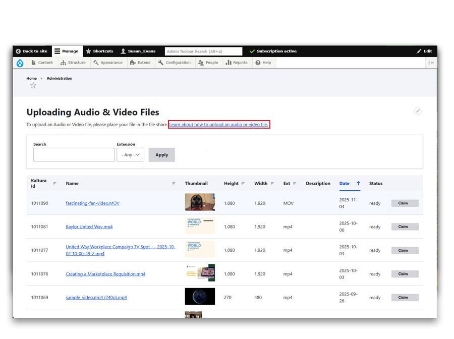 Learn how to upload a video screenshot