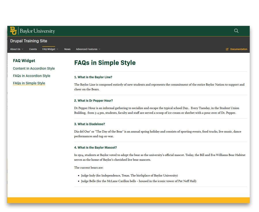 FAQs in Simple Style